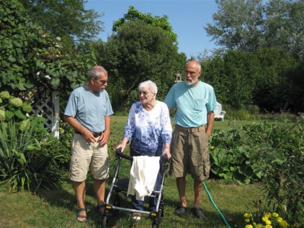 John,David,Bert in garden